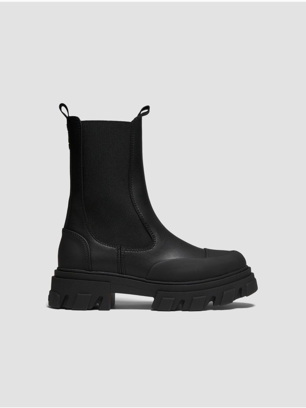 Ganni Leather Mid Chelsea Boots EU 39